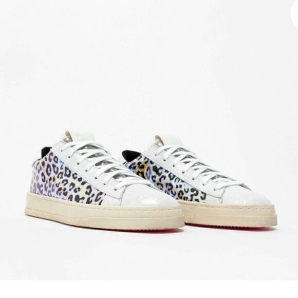 P448 Jack Hologram Leopard multi color shoes sneakers Size 37 New in box - Picture 2 of 13